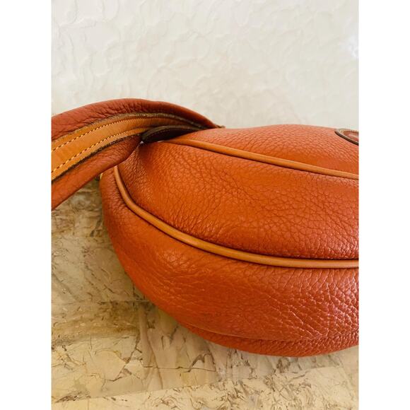 Vtg DOONEY and BOURKE AWL burn orange ergo shoulder bag HandBag - Picture 7 of 10